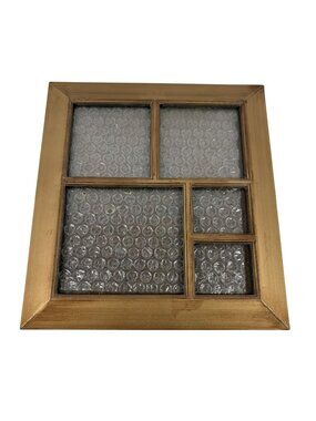 Gold Wooden Multi-Photo Collage Frame With 5 Sections 9.5" x 8.5" Tabletop Or Wa